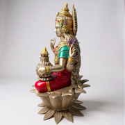 Red & Golden Goddess Lakshmi Idol (BIG)