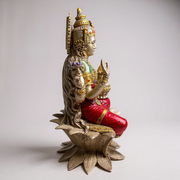 Red & Golden Goddess Lakshmi Idol (BIG)