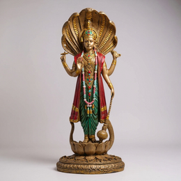 Majestic Lord Vishnu Idol with Sheshnag