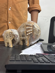 Traditional Wooden Elephant Decor