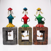 Handcrafted Tribal Musician Figurine Set – Set of 3