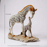 Mother & Baby Giraffe Figurine | Animal Showpiece