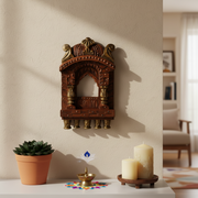 Heritage Rajasthani Jharokha Wall Frame – Gold Finish (10 Inch)