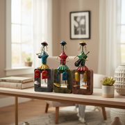 Handcrafted Tribal Musician Figurine Set – Set of 3