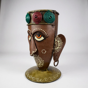 Tribal Face Pen Stand – Handcrafted Folk Art