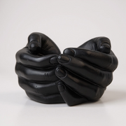 Black Hands Decorative Sculpture | Modern Abstract Home Decor Showpiece
