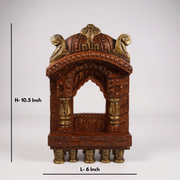 Heritage Rajasthani Jharokha Wall Frame – Gold Finish (16 Inch)
