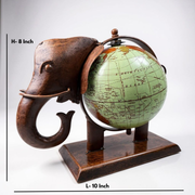 Royal Elephant Globe Decor – Handcrafted
