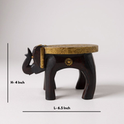 Handcrafted Elephant Mini Wooden Stool