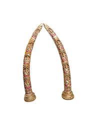 Divine Arch Elephant Tusks – Decorative Showpiece (Combo)