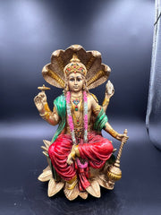 Lord Vishnu & Lord Ganesha Idol Combo Set | Handcrafted Polyresin Murti Pair for Home Temple & Gift Decor (Combo)