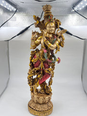 Lord Vishnu & Goddess Lakshmi Idol Combo Set | Handcrafted Polyresin Murti Pair for Home Temple & Decor (Combo)