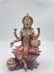 Divine Lakshmi Ganesha Idol Combo – Antique Finish Decorative Statue Set (Combo)