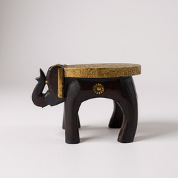 Handcrafted Elephant Mini Wooden Stool