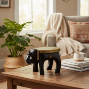 Handcrafted Elephant Mini Wooden Stool