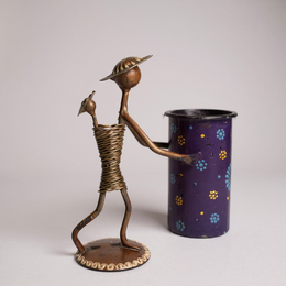 Tribal Artisan Pen Stand – Handcrafted