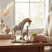 Mother & Baby Giraffe Figurine | Animal Showpiece