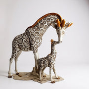 Mother & Baby Giraffe Figurine | Animal Showpiece