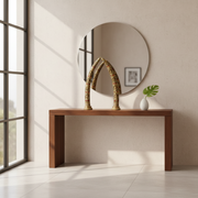 Antique Gold Elephant Tusk Arch with Ganesha Engraving