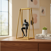 Golden Black Swing Figure Statue