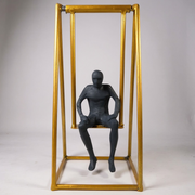 Golden Black Swing Figure Statue