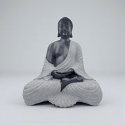 Black & White Meditating Buddha Statue