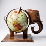 Royal Elephant Globe Decor – Handcrafted
