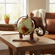 Royal Elephant Globe Decor – Handcrafted