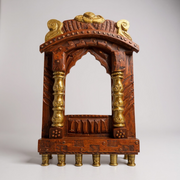 Heritage Rajasthani Jharokha Wall Frame – Gold Finish (16 Inch)