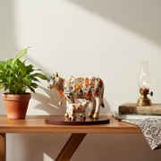 Sacred Kamdhenu Cow & Calf Figurine – Handcrafted