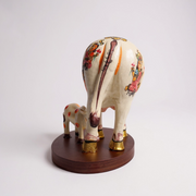 Sacred Kamdhenu Cow & Calf Figurine – Handcrafted