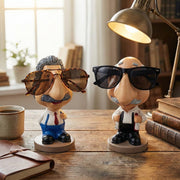 Funny Grandpa Spectacle Holder Stand Set of 2 Eyeglass & Sunglass Holders