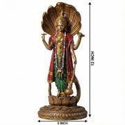 Majestic Lord Vishnu Idol with Sheshnag