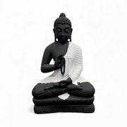 Black & White Meditating Buddha Idol