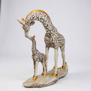 Mother & Baby Giraffe Figurine | Animal Showpiece