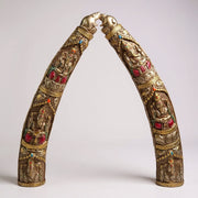 Divine Arch Elephant Tusks – Decorative Showpiece (Combo)