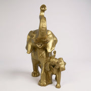 Golden Elephant Family Statue