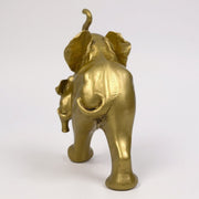 Golden Elephant Family Statue