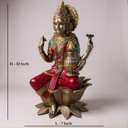 Red & Golden Goddess Lakshmi Idol (BIG)