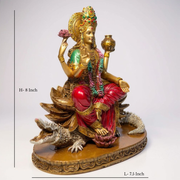 Divine Ganga Mata on Crocodile Statue
