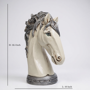 White Horse Head Sculpture | Premium Home Decor Showpiece