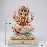 Divine Lakshmi Ganesha Idol Combo | Marble Finish Statue Set for Home Temple & Festive Décor (Combo)